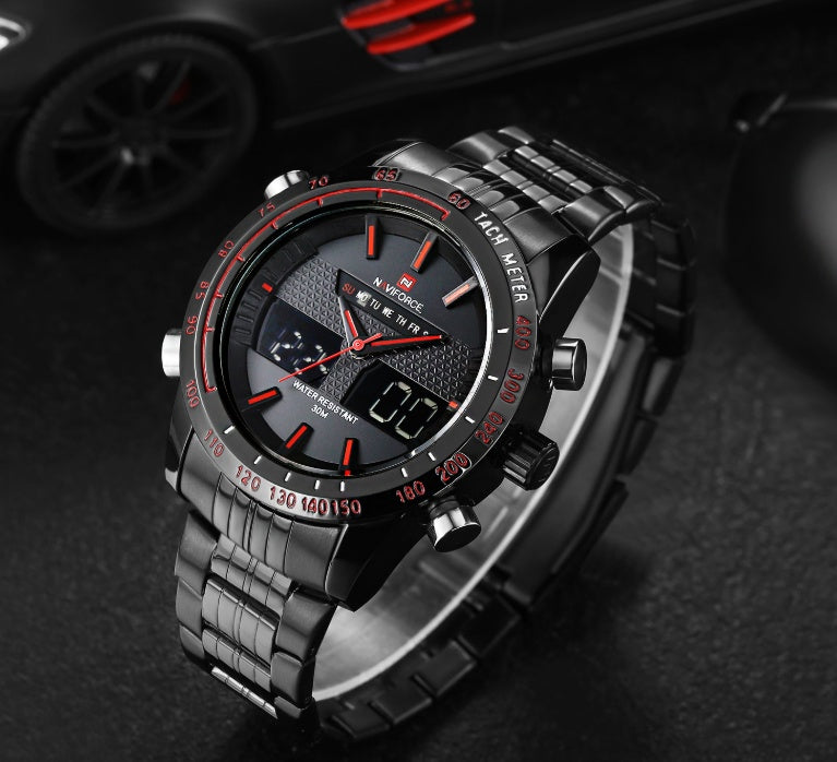 Naviforce Men's Sports Wrist Watch – Waterproof Chronograph