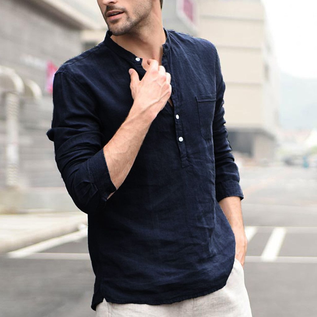Men's Plaid Collar Shirt - Classic Casual Style