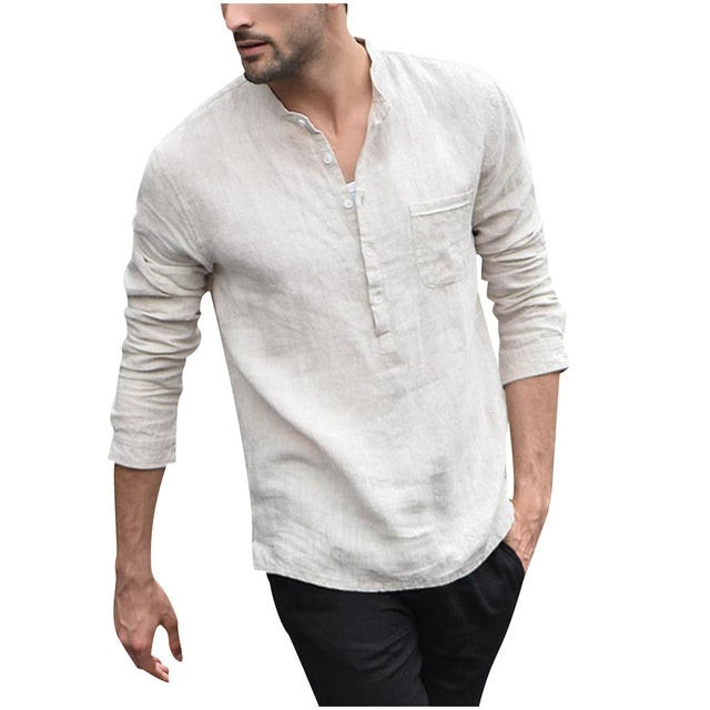 Men's Plaid Collar Shirt - Classic Casual Style