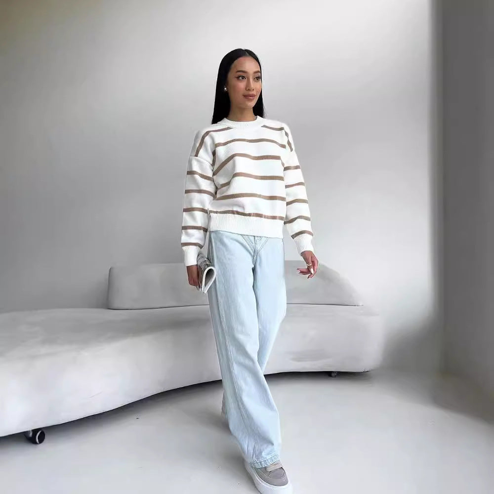 Striped Loose Pullover Top