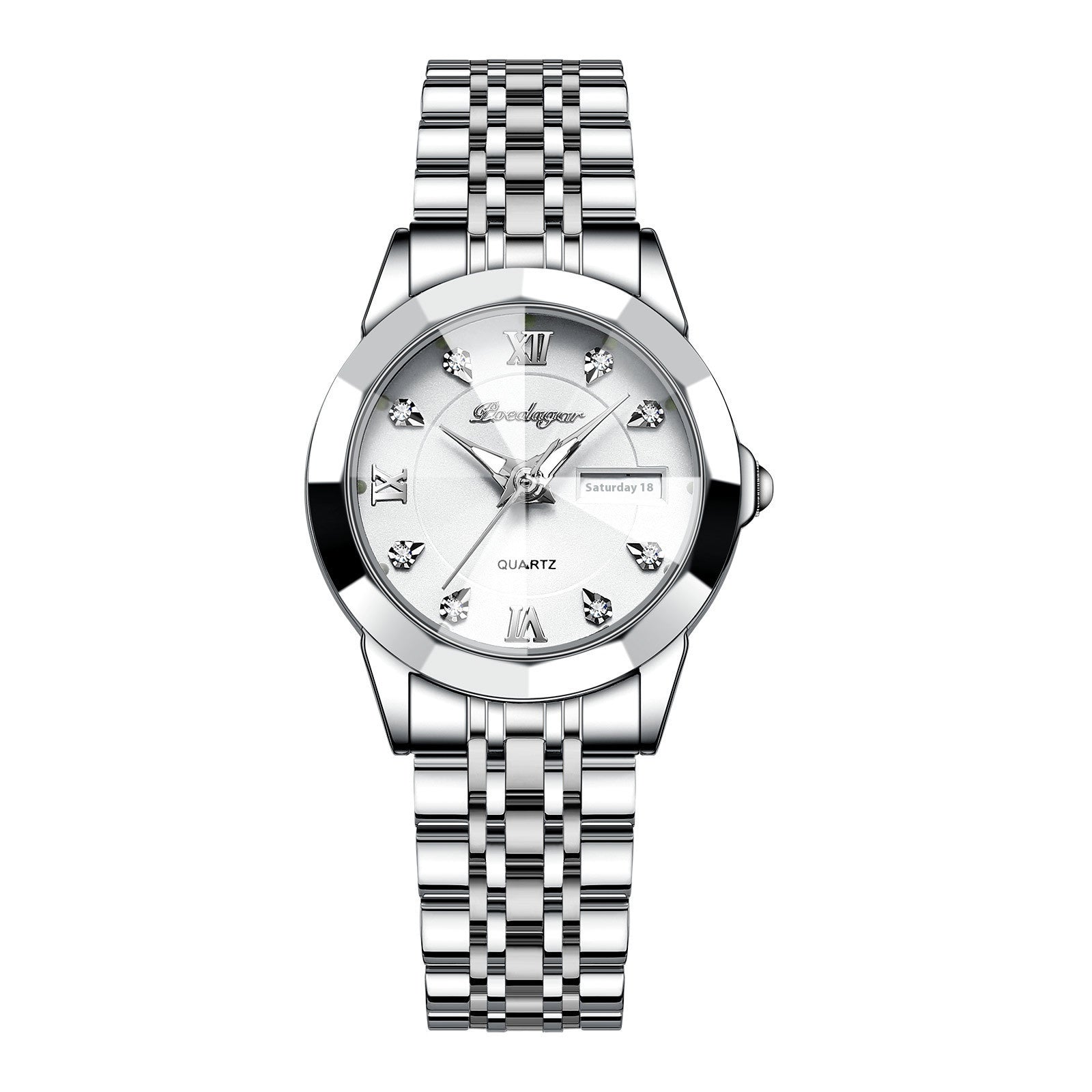 Women's Waterproof Luminous Wrist Watch – Double Calendar Display