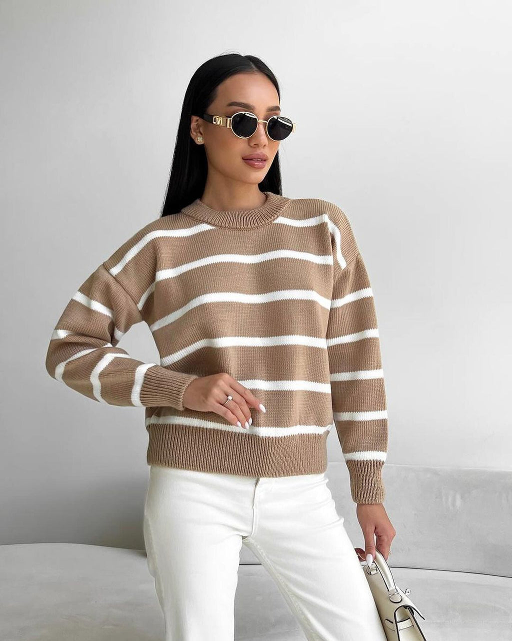 Striped Loose Pullover Top