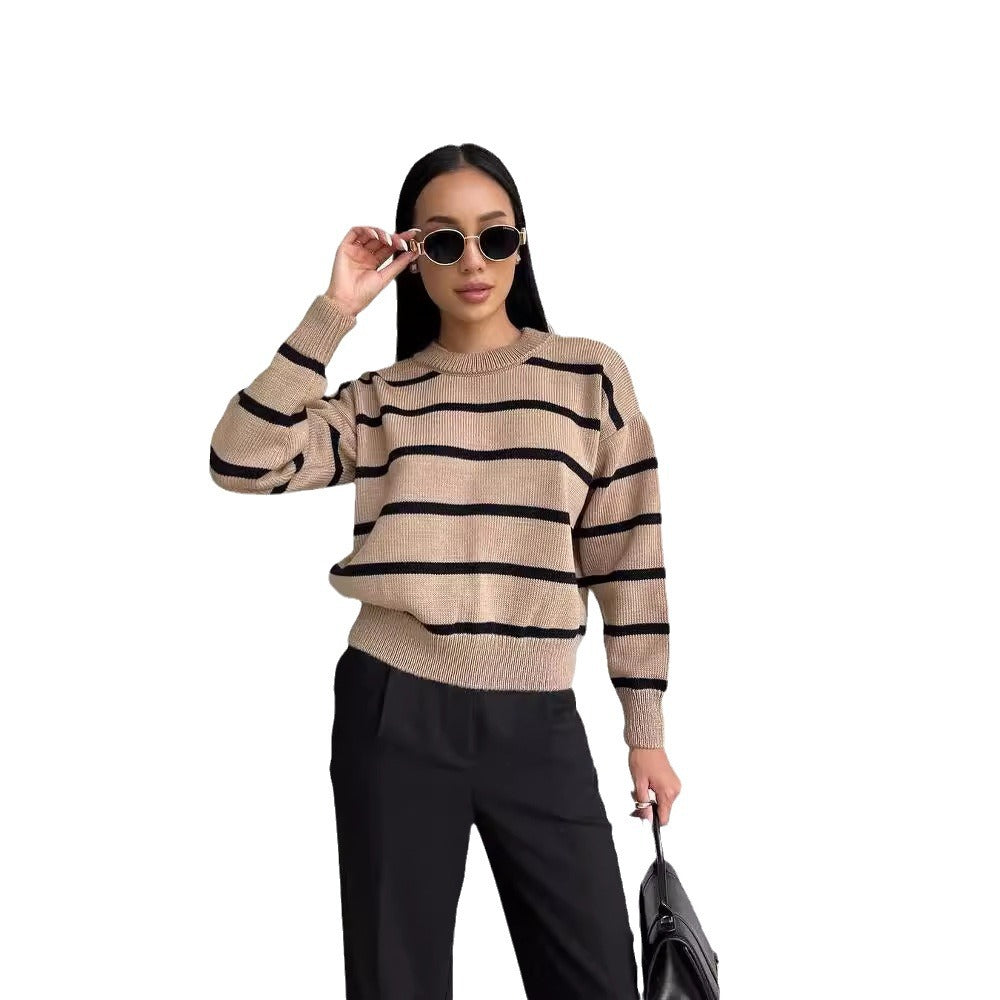 Striped Loose Pullover Top