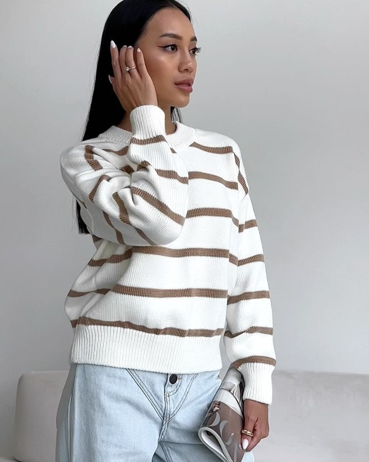 Striped Loose Pullover Top