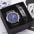 Men's Blue Light Glass Wrist Watch – Modern Fashion Timepiece