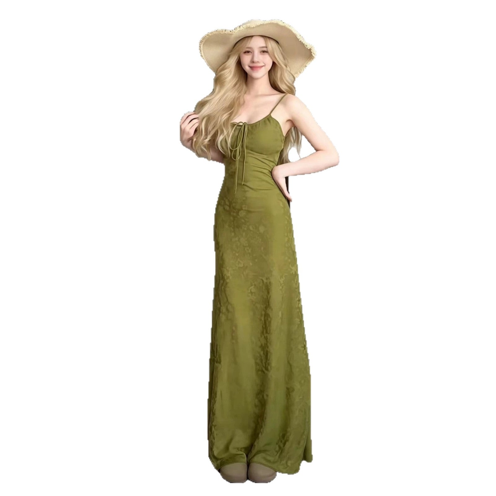 Ribbed Knit Long Beach Dress