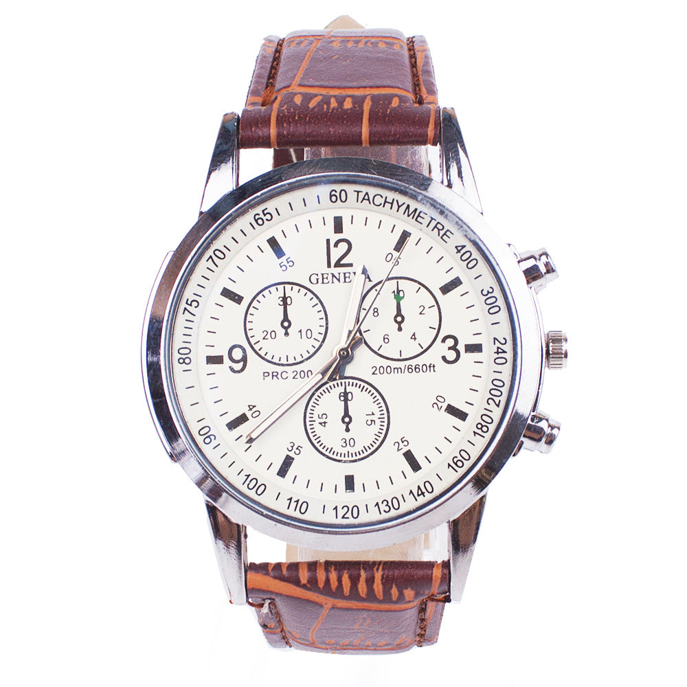 Men's Blue Light Glass Wrist Watch – Modern Fashion Timepiece