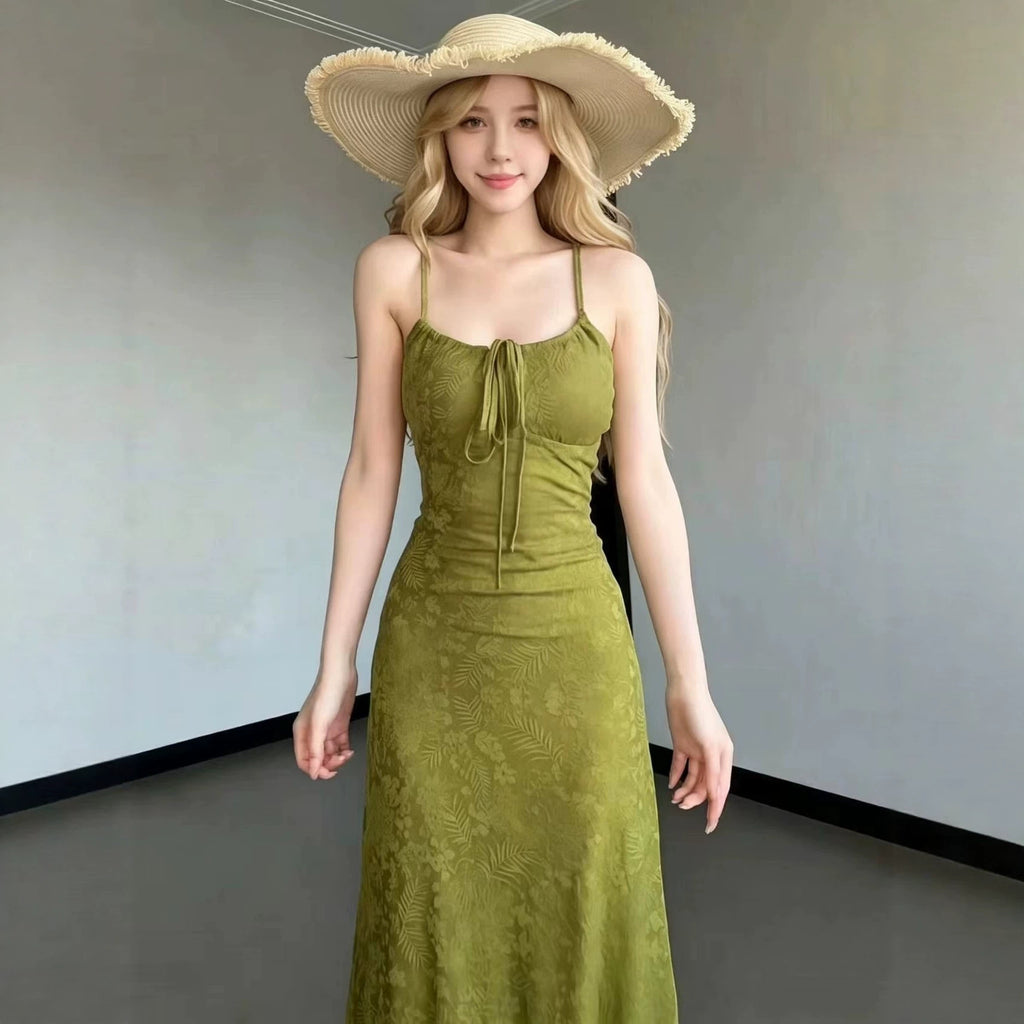 Ribbed Knit Long Beach Dress