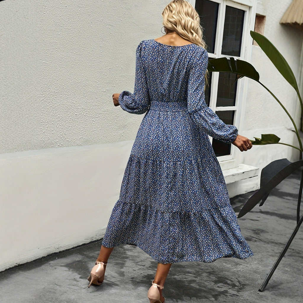 Floral Chiffon Midi Dress