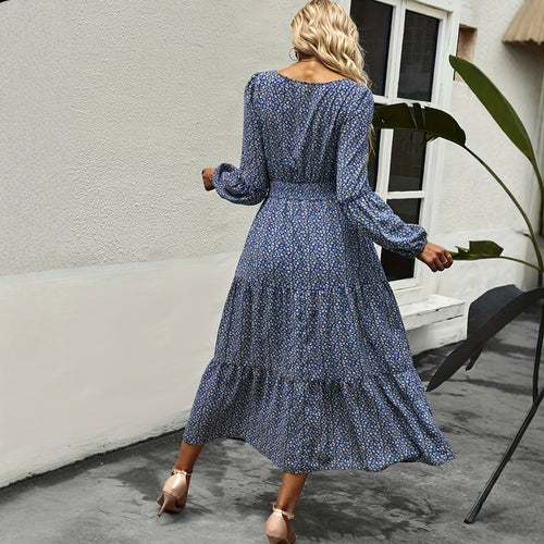 Floral Chiffon Midi Dress