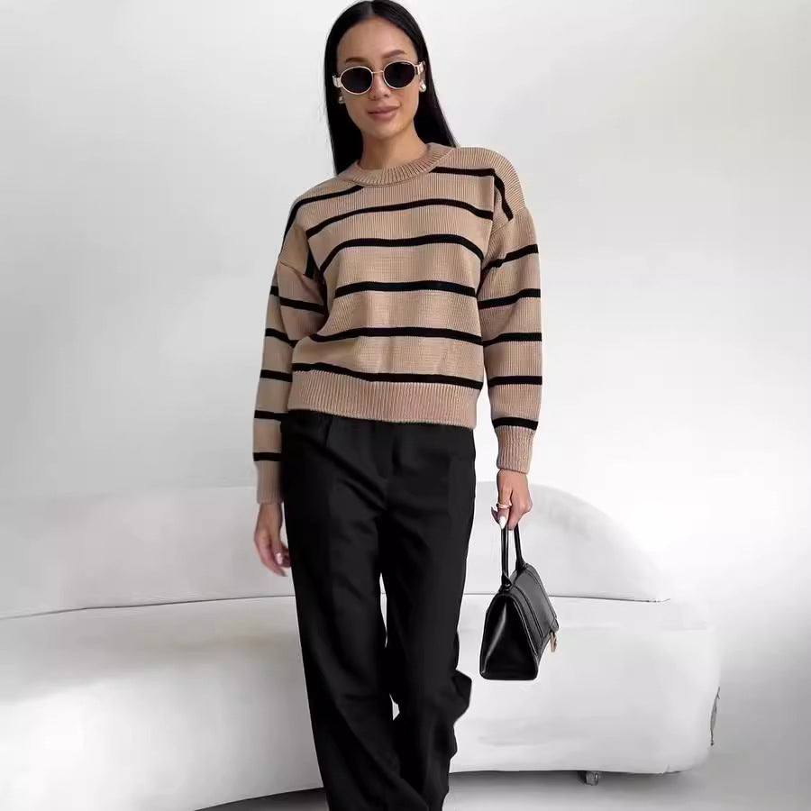 Striped Loose Pullover Top