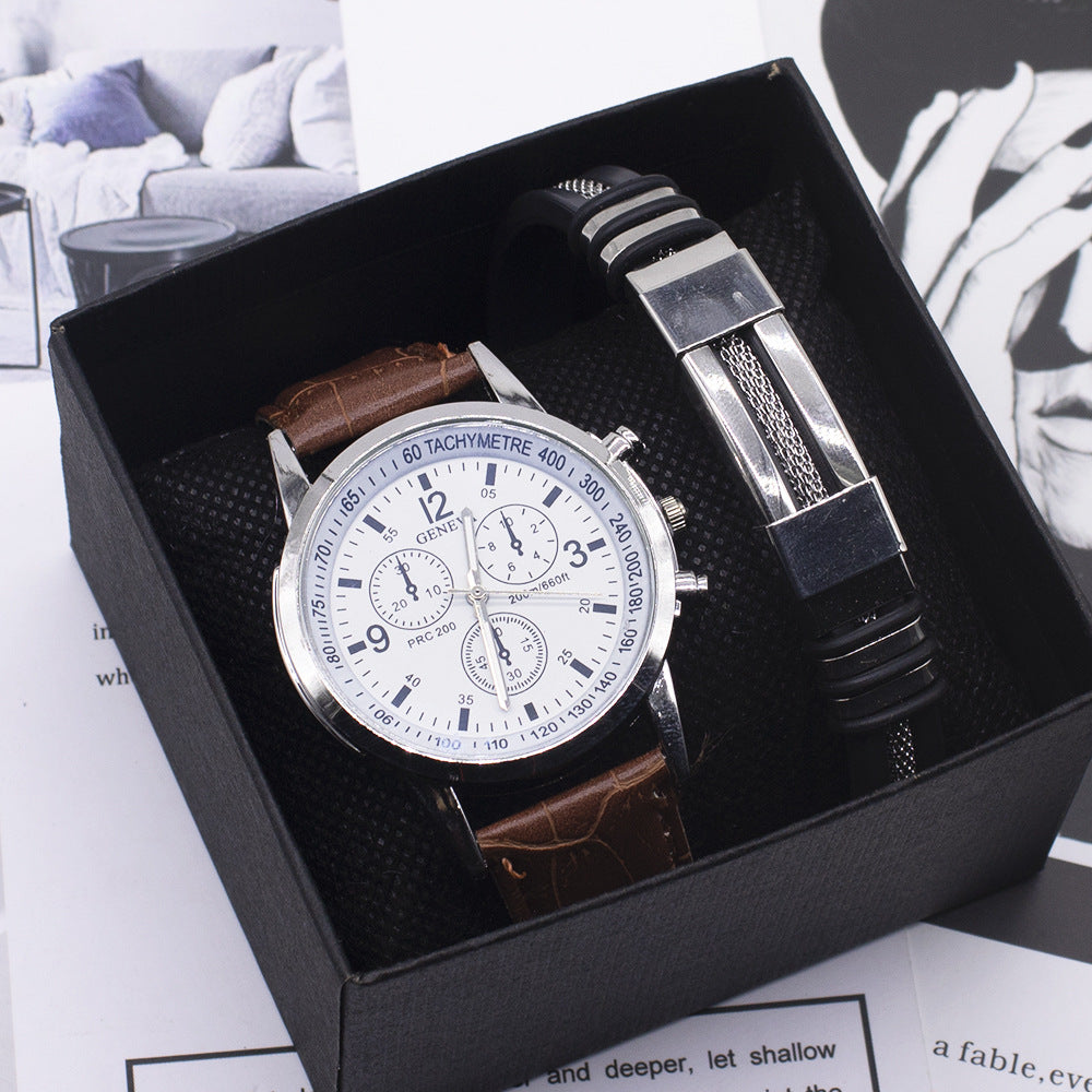 Men's Blue Light Glass Wrist Watch – Modern Fashion Timepiece