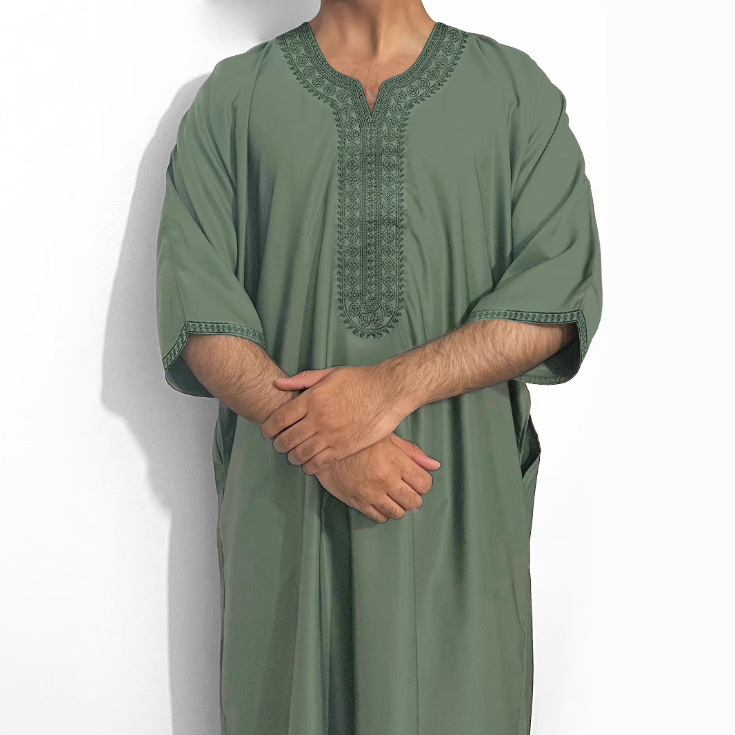 Men's Muslim Loose Robe - Comfortable Islamic Thobe